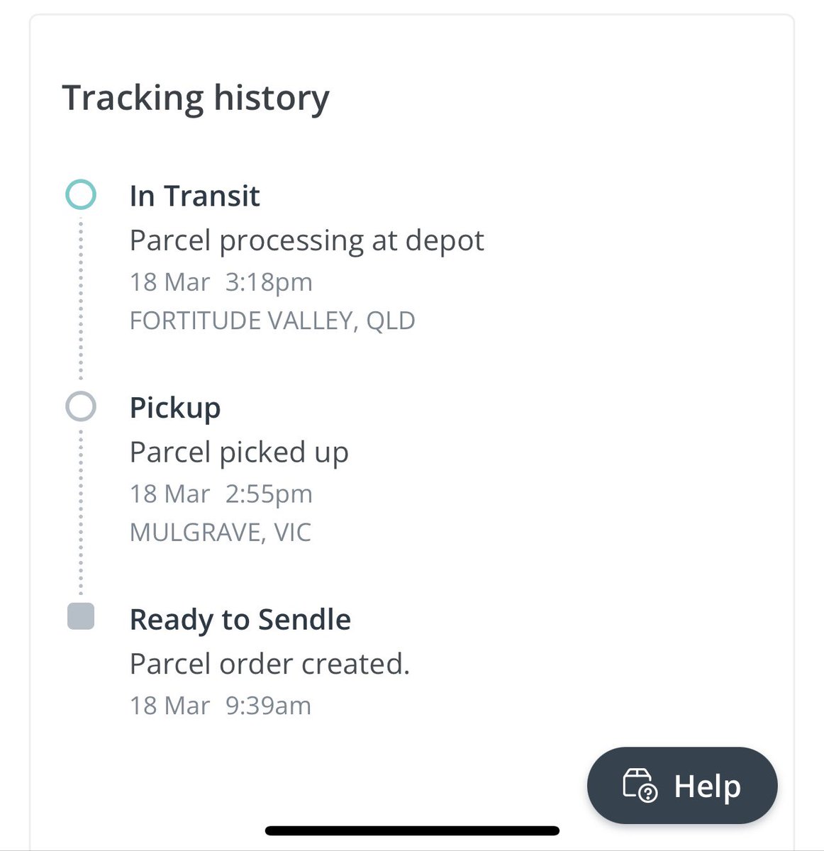 pjwestley's tweet photo. @sendle what gives. You’re sending my package via Queensland? It’s destined only 30km from its source. https://t.co/E18OiVO6wM