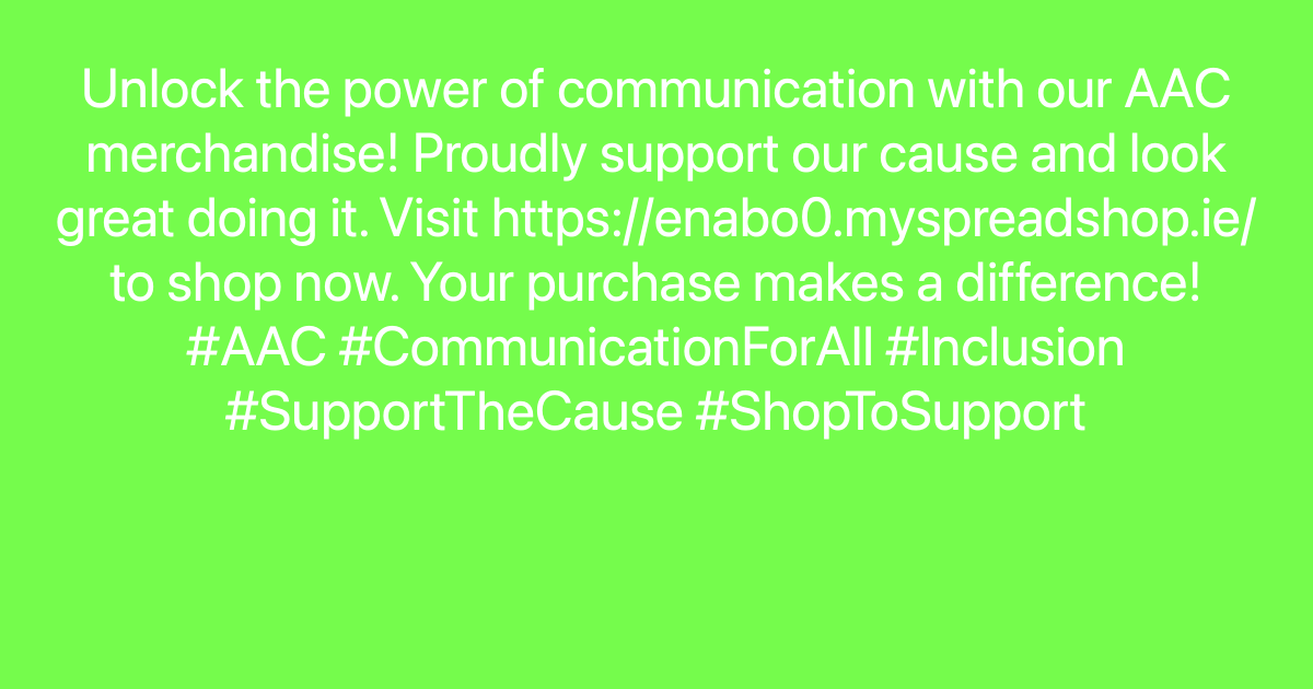 Unlock the power of communication with our AAC merchandise! Proudly support our cause and look great doing it. Visit ayr.app/l/J7iE/ to shop now. Your purchase makes a difference! #AAC #CommunicationForAll #Inclusion #SupportTheCause #ShopToSupport