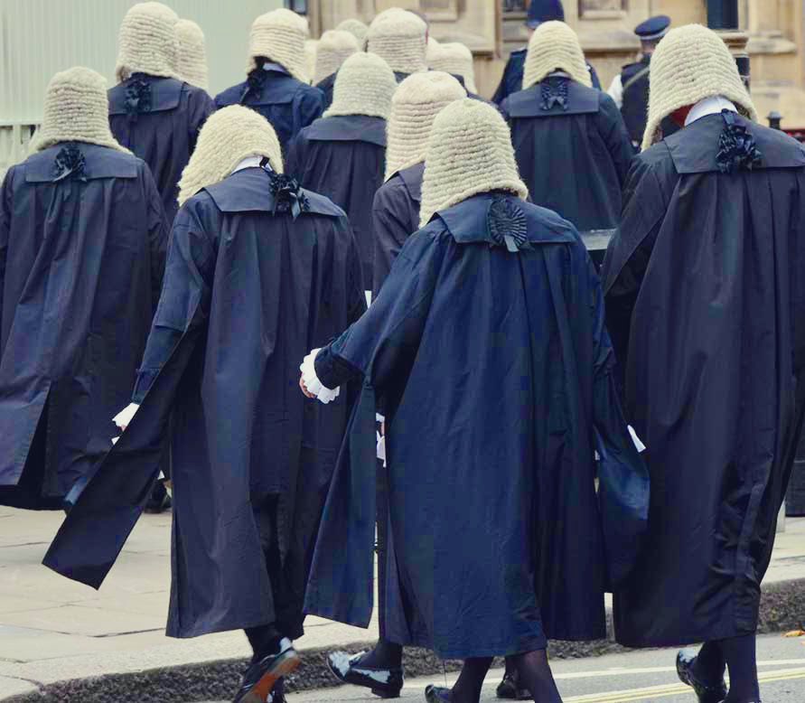 For ceremonial occasions KCs wear black breeches and stockings, patent leather court shoes with buckles, and full-bottomed wigs

To mark the change in status as senior counsel, black gowns change to silk; becoming a KC is known as ‘taking silk’

#NewSilks #SilksDay2024