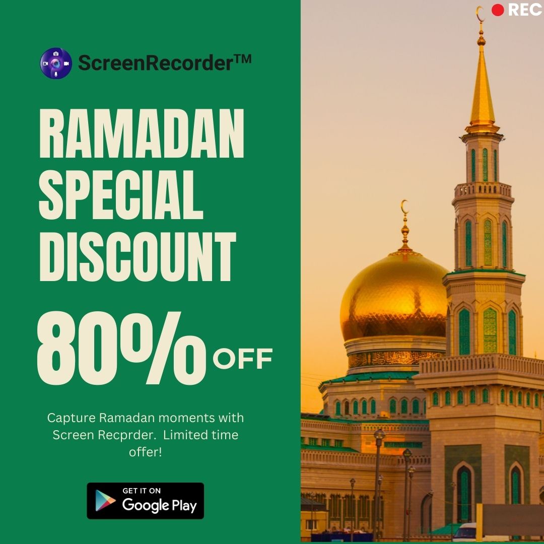 AppScreenRecord's tweet photo. 🌙✨ Ramadan Special Offer Alert!

Enjoy discounts of up to 80%.

Don't miss out on these exclusive deals!

Install our Screen Recorder app now to grab the offers and capture your Ramadan moments.
Link: https://t.co/bgbsMPmSGH
#RamadanSpecial #CaptureRamadan #ScreenRecorer #offer https://t.co/WxtCu3rH8G