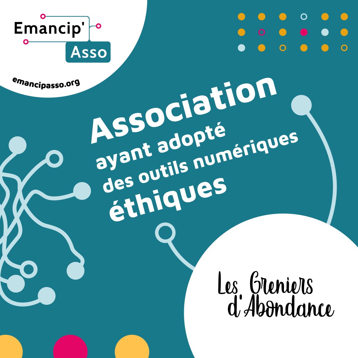 #EmancipAsso - Célébrons les associations qui ont mis en cohérence leurs outils et leurs valeurs 🎉🎉🎉 👏👏👏 pour Les Greniers d'abondance (@LGA_resilience) qui sensibilise à la vulnérabilité des systèmes alimentaires. resiliencealimentaire.org