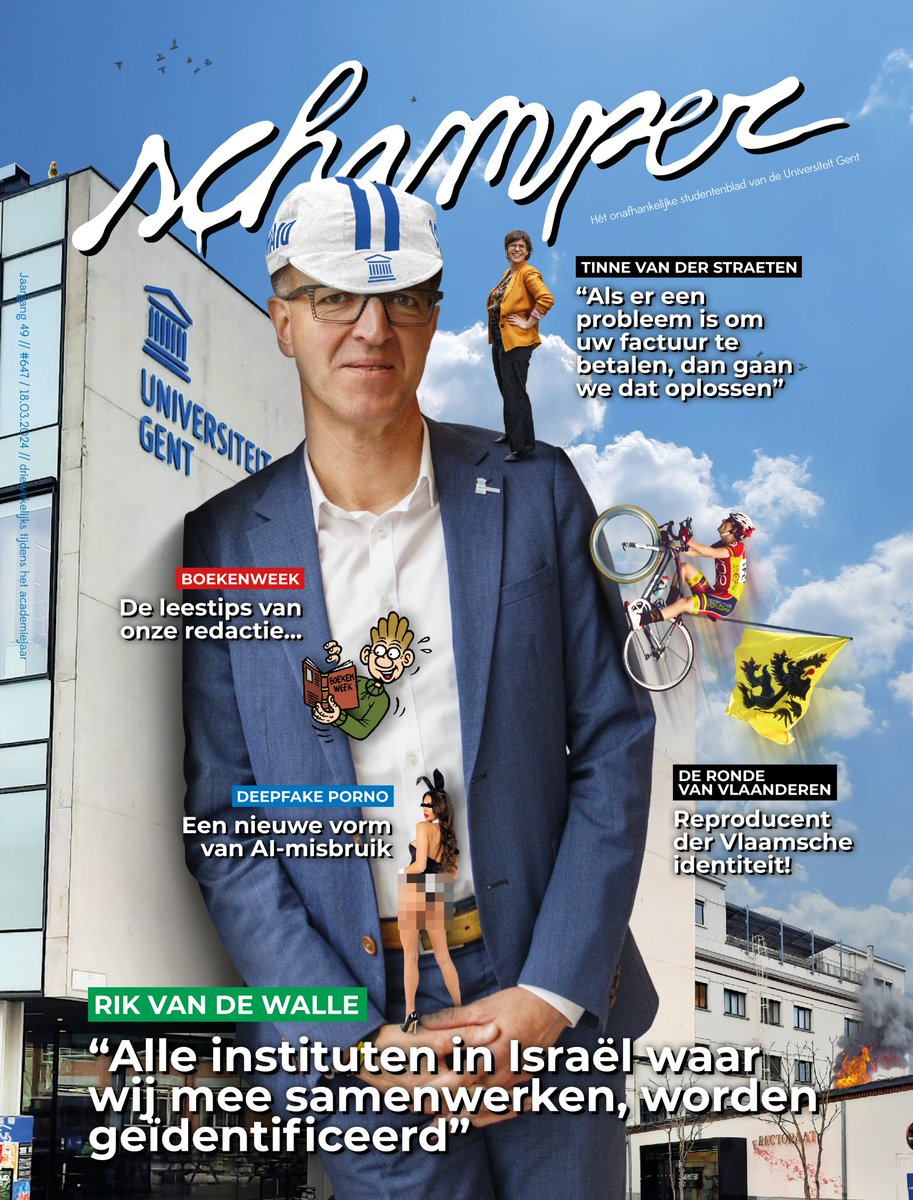 De nieuwste Schamper vind je vanaf vandaag in de bakjes of online! 

Schamper ging op gesprek met <a href="/rvdwalle/">Rik Van de Walle</a> 
Een interview met Tinne Van der Straeten 
Een wetenschapssectie vol porno 
De ene na de andere boekentip 

Lees dat alles en nog veel meer 👇
schamper.ugent.be/editie/647
