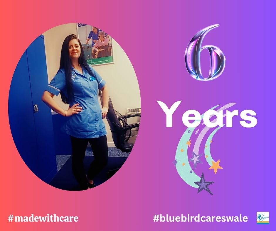 Gem is celebrating 6 years with the Bluebird Care Swale Office Team. Congratulations Gem. #workincare #madewithcare #bluebirdcareswale