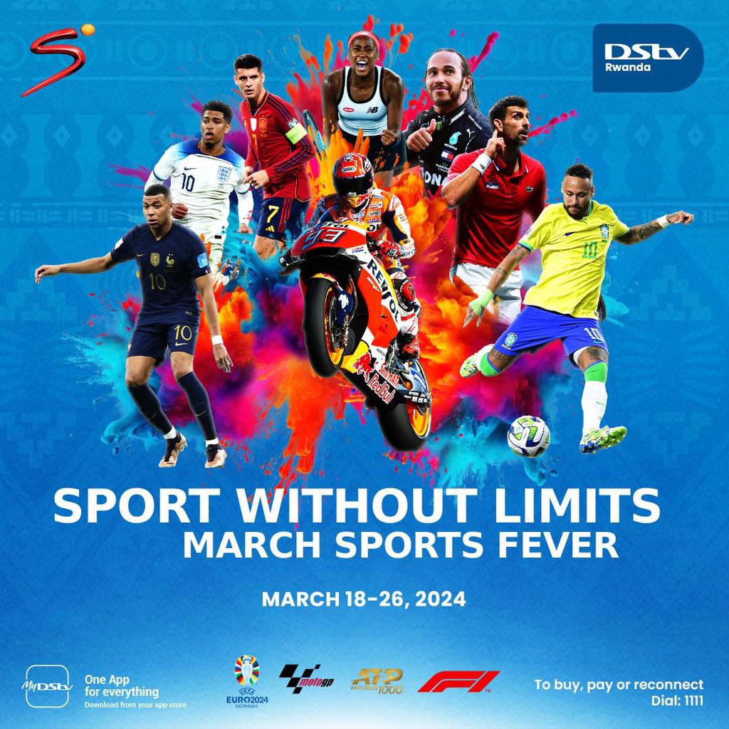 🌍 The International Break is here, but that doesn’t mean we are also taking a break. Enjoy Euro qualifiers ⚽️, Moto GP 🏍️, Formula 1 🏎️, Tennis 🎾 and so much more all on your world of champions. Pay now to stay connected to #DStv.
