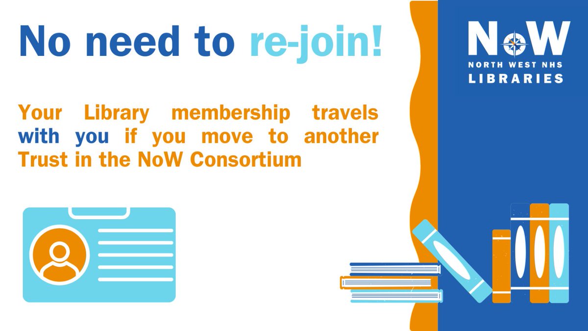 With the new NoW libraries online catalogue at now.koha-ptfs.co.uk there is no need to re join when you transfer between member trusts in the NoW consortium. Ask library staff or email library@lthtr.nhs.uk for more information #LTHTRNoW