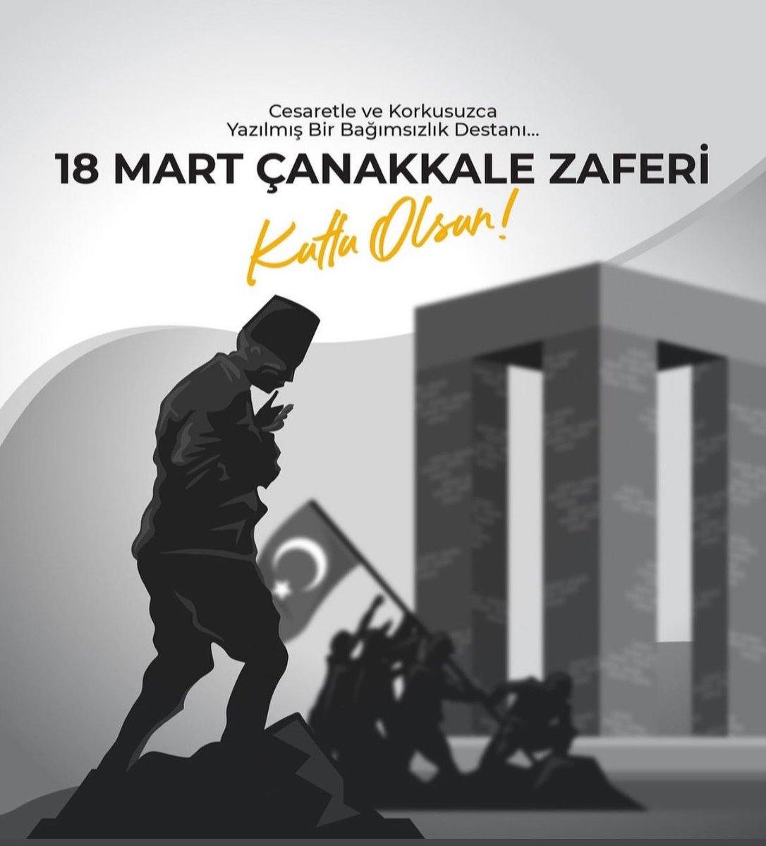 Çanakkale Zaferi’nin 109. yıl dönümünde; toprağı vatan yapan şehitlerimizi minnet ve saygıyla anıyorum. #Canakkalezaferi