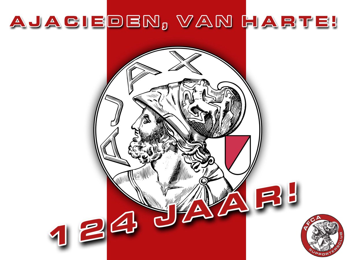 Vandaag viert ons aller Ajax zijn 124-jarig bestaan. Op dit moment krijgt de supporter teleurstelling op teleurstelling te verwerken, desondanks blijven we als een blok achter de club staan! Wij geloven erin dat de successen weer gaan komen. Ajax, van harte! #afcasc #124jaar