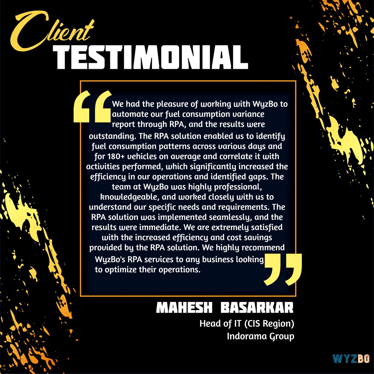 Client spotlight: Mr. Basarkar shares their journey with software automation. Discover how our solutions made a difference in their business.

#ClientTestimonial #SoftwareAutomationJourney #testimonial #customerstory