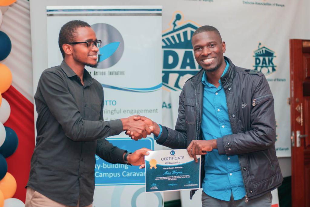 policyguild's tweet photo. We were glad to have our young climate advocates @brian_muuo_ and @Thini_Peter @MosesWangwa1 join us in adjudicating the Policy Debates. 

At PAI, we value partnerships and synergy with all groups. 

#LetsTalkFoodSecurity https://t.co/pXkWXvI4QY