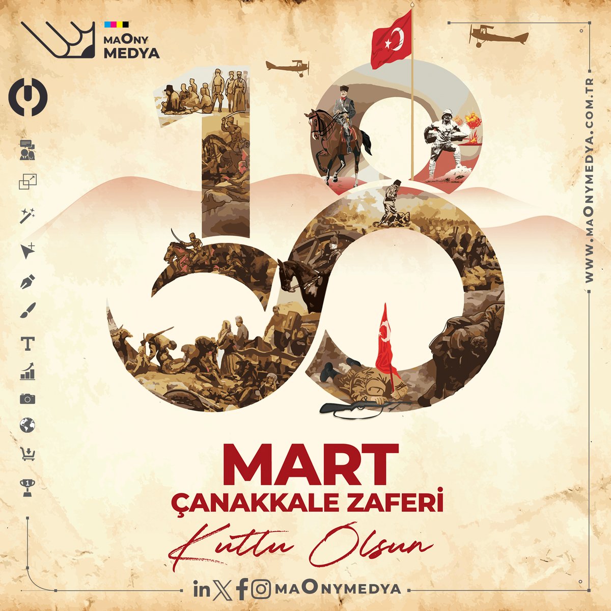 🇹🇷18 Mart Çanakkale Zaferi Kutlu Olsun ! 🇹🇷

Çanakkale Zaferimizin 109. yılında; Başta Gazi Mustafa Kemal ATATÜRK olmak üzere, istiklal mücadelesinin bütün kahramanlarını saygıyla ve minnetle anıyoruz🙏

Ruhlarınız şad olsun..🇹🇷

#websitesi #webtasarım #webyazılım #medya