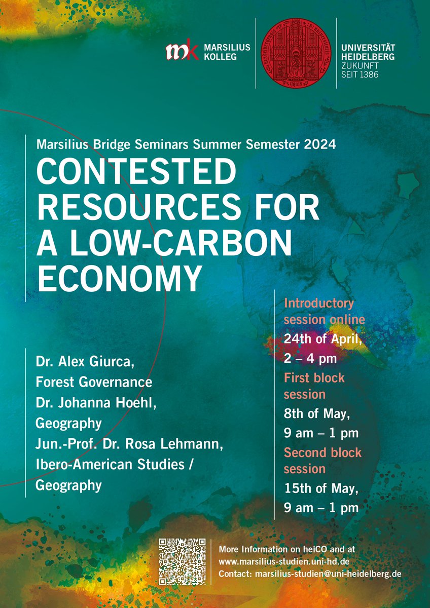 Interested in diving into the complexities of transition to a low-carbon economy? Take part in this seminar which will explore the use of renewable resources and will discuss governance challenges and contested resources on local &amp; global scales. Info: bit.ly/3TlQk3x