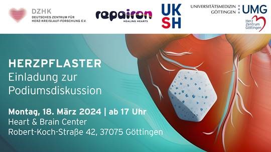 ❤️🩹 Podiumsdiskussion zum Herzpflaster: Heute, 18. März, 17 -18 Uhr, Heart & Brain Center Göttingen. Herzpflaster-Patient berichtet aus seiner Erfahrung: „Zwei Jahre mit Herzpflaster“. Diskussionsleitung: @thomasramge