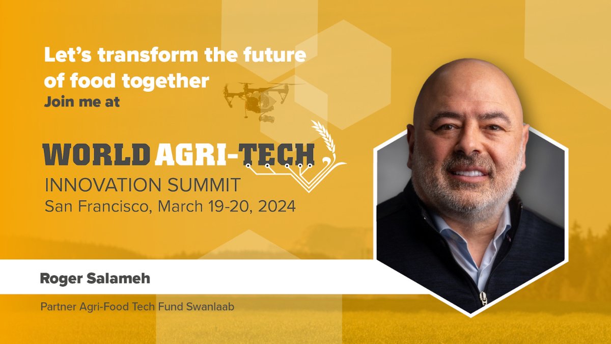 We are excited to announce that our partner, Roger Salameh, will be attending the @WorldAgriTech in San Francisco, aiming to connect with VCs and investors interested in the burgeoning #agrifood #tech sector in Spain. 🔗Let's pave the way for a sustainable agrifood future.