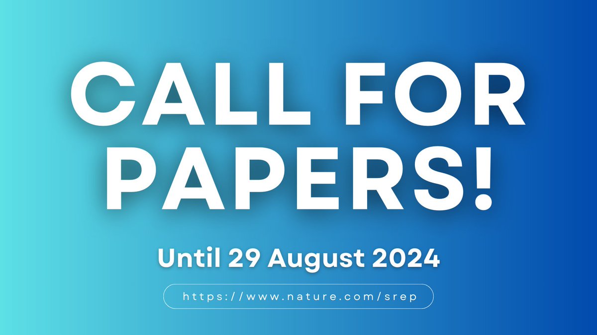 📢 Calling all accepted authors for ICRS 2024🌟Your papers align perfectly with the call for papers from Scientific Reports. Don't miss this publication opportunity – the deadline is 29 Aug. Let's showcase your research on resilient systems to the world! nature.com/collections/jd…