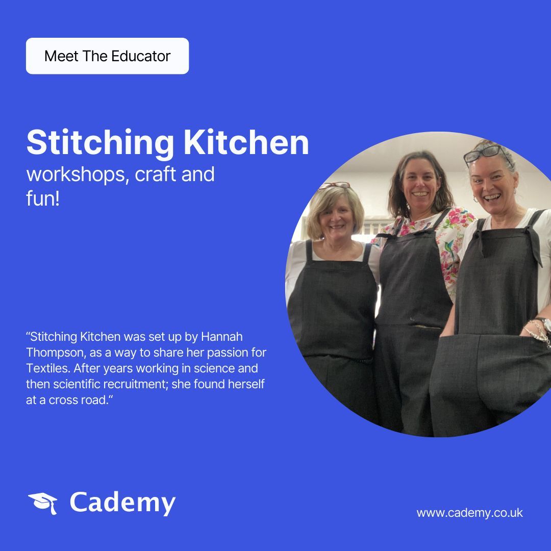 cademy__'s tweet image. 🦉 Meet the Educator: Stitching Kitchen - the home of fun with fibre, thread and fabric.
👉 Discover their workshops by searching for Stitching Kitchen on cademy.co.uk
#Educator #Trainer #CourseProvider #Instructor #EducationDirectory #Cademy
