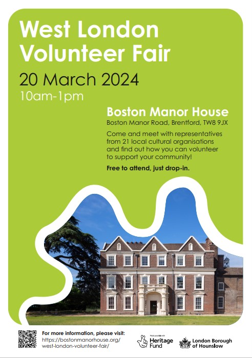 EvolveHounslow's tweet photo. It is all happening on Wednesday. Get down to Boston Manor House for the Volunteer Fair @LBofHounslow @Hounslowtweets @HeritageFundUK @BostonMnrHouse @hounslowarts @Gunnersbury1 @habsandheritage @hamhousegarden @kempton_steam @waterandsteam @MusicalMuseum @volunteering_uk https://t.co/JHTuyuSNPu