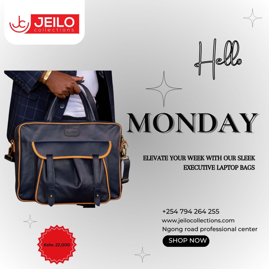 As the week begins, let our sophisticated bags be your companions.
Call us through: 0794264255 to get you one of these.

#BuyLocal
#TrendyAccessories
#JeiloCollections