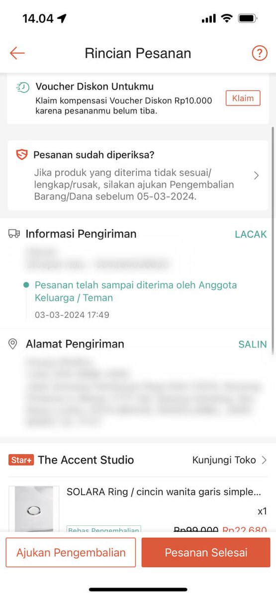 Eh iya aku beneran dapet notifikasi kalau pesanan aku telat sampe, keren ya dapet voucher lagi! Asli ajib sih #GaransiTepatWaktuShopee mau coba juga kan nah kalian cek info lengkap di sini shope.ee/7pV9pnBVMV