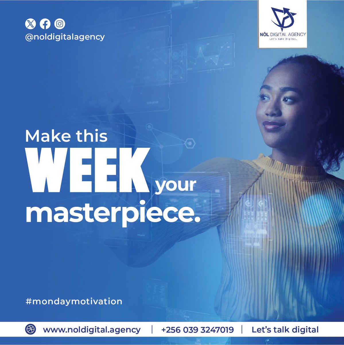 'This week holds endless possibilities. Let's make it a masterpiece of accomplishment!'
#letsgrowyourbusinessmarketingdigital #mediaagency #marketingagencies #makemoneyonline #marketingtools #marketingcampaign #Adsdesigner #advertisingagency #graphicdesigner #digital #seo