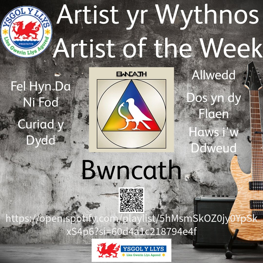 Artist yr wythnos cyn y gwyliau Pasg yw @bwncathband Dewch i wrando ar rhai o'u caneuon ar ein rhestr chwarae. Our artist of the week before the Easter break is @bwncathband Come and listen to some of their songs on our playlist. @CerddDramaYGC @SISirDdinbych @MIDinbych