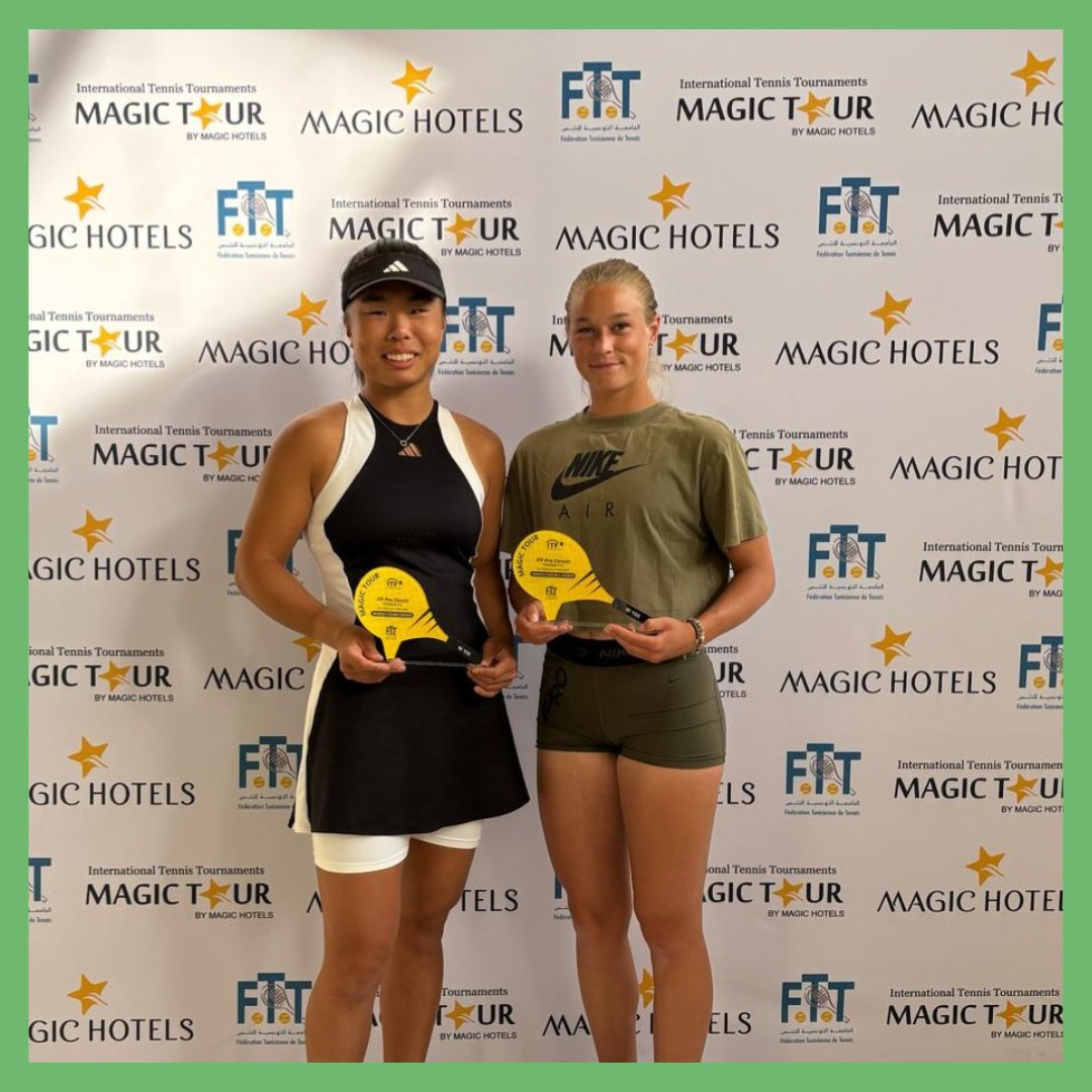 👏Well done to Welsh players Mimi Xu and Bronte Murgett last week at women's ITF events! Mimi won her first pro title in the doubles in Tunisia, and Bronte reached the semi-finals of the singles in Canada! Da Iawn! @sportwales