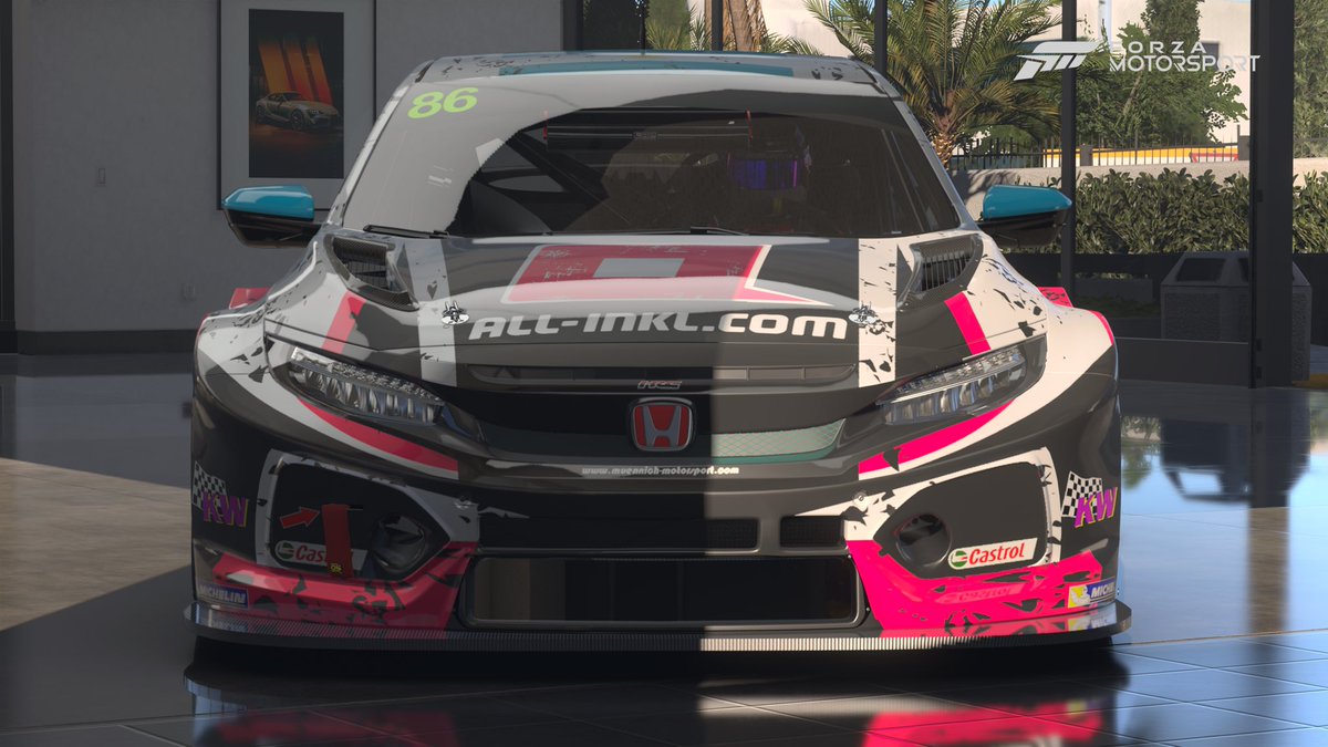 GS6855's tweet photo. @ForzaMotorsport @allinklracing Munnich Motorsport AllInkl Honda Civic paint shared, really pleased how this turned out. Hope you like it 😉👍🏻 https://t.co/gHJpL5ru89