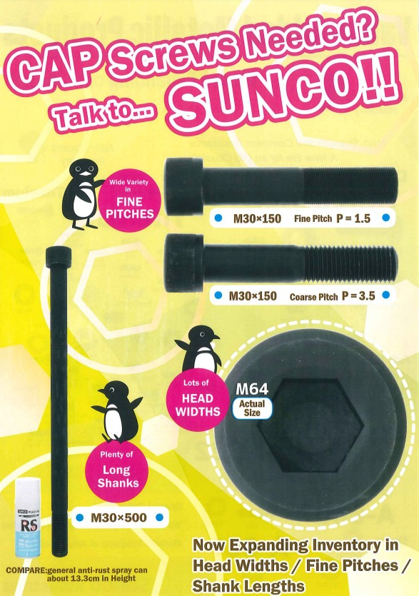 jis_screw's tweet photo. Today we'd like to introduce some of the more unusual sizes of hexagon socket screws.
Please check them out!
Please feel free to contact📨export@sunco.co.jp
#fastener #neji #screw #osaka #japan #sunco #distributor #japanproducts #jis #metric #bolt #nut #washer #cap https://t.co/LmqPFt27fG