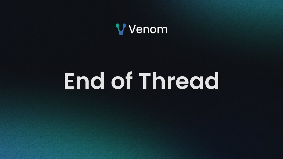 VenomFoundation's tweet photo. [4/4] Please ensure to follow the official Venom Foundation links: https://t.co/5CE1LReuEg.
Additionally, Venom Foundation will NEVER request your seed phrases, private keys, or token transfer.
#StaySafe #VenomFoundation
End of tweet thread. https://t.co/DYXwZ2KeZ7