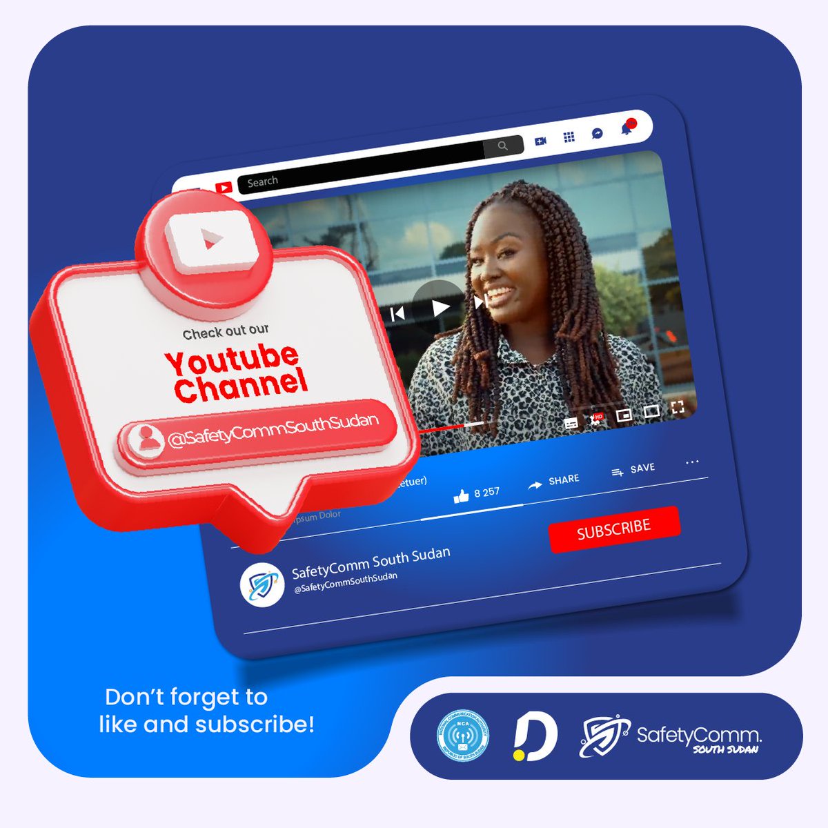 SafetyComm_SS's tweet photo. Feeling lost in the digital jungle? Don't worry, SafetyComm is here to guide you!

Our YouTube channel is your one-stop shop for navigating the online world with confidence.

Visit https://t.co/amiRIaiQKm

Don’t forget to like and subscribe!

#SafetyComm #DigitalWellbeing https://t.co/adpg19IhUw