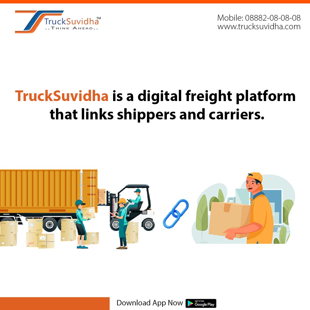 Empowering Connections, Streamlining Logistics: Where Shippers Meet Carriers, Truck Suvidha Leads the Way!

Join us at - trucksuvidha.com now !!!
Contact us - 08882-08-08-08

#TruckingTech #FreightForwarding #DigitalFreight #EfficientShipping #CargoConnections