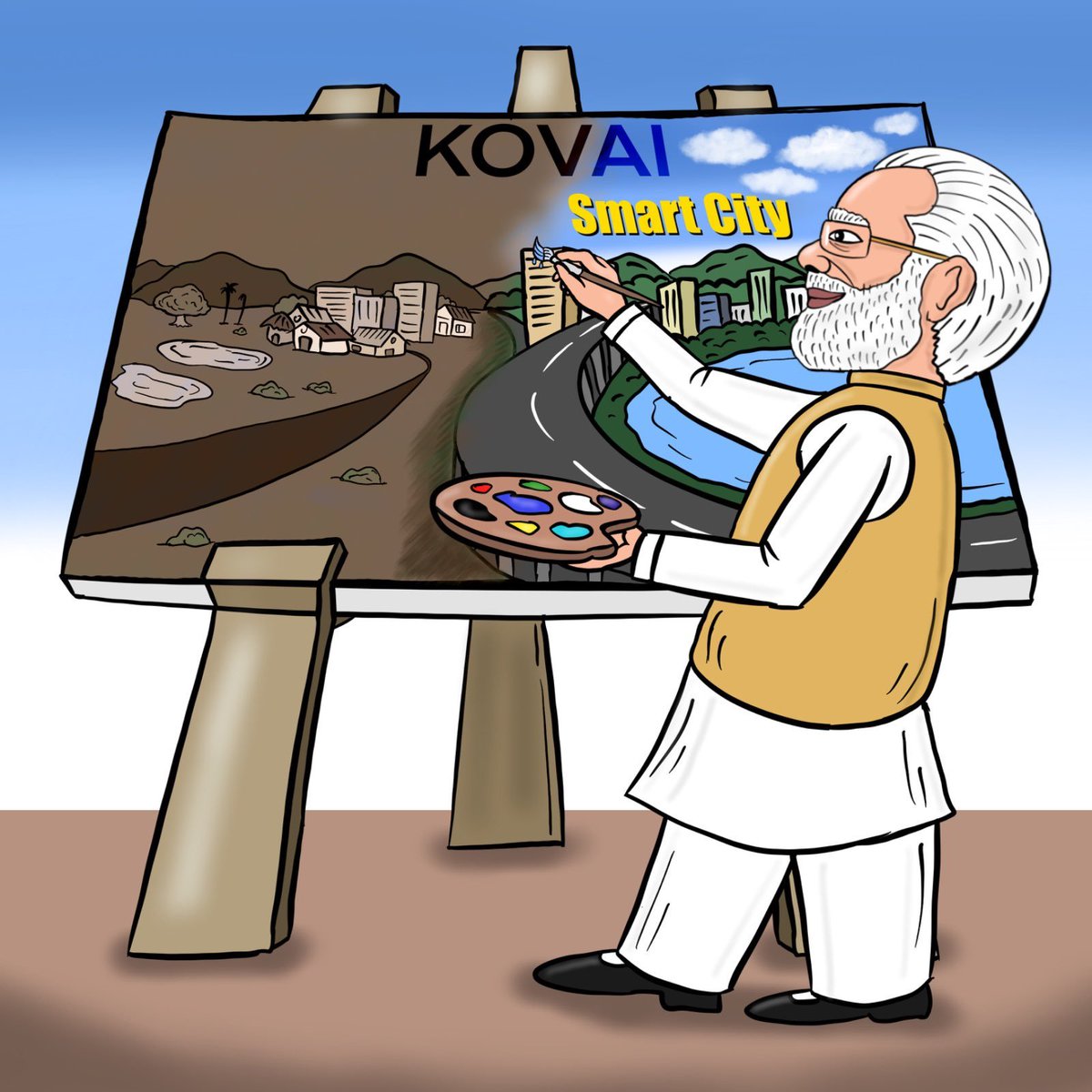 logy_jk's tweet photo. Kongu Nadu welcomes Modi Ji! Without the Smart City project, Coimbatore would have not transformed so much in its looks.  I can proudly say now, Coimbatore is the most Beautiful City in TN.  
 #MODIfiedTN #MeendumModi #VanakkamModi #Coimbatore @narendramodi https://t.co/26FcaUKGDS