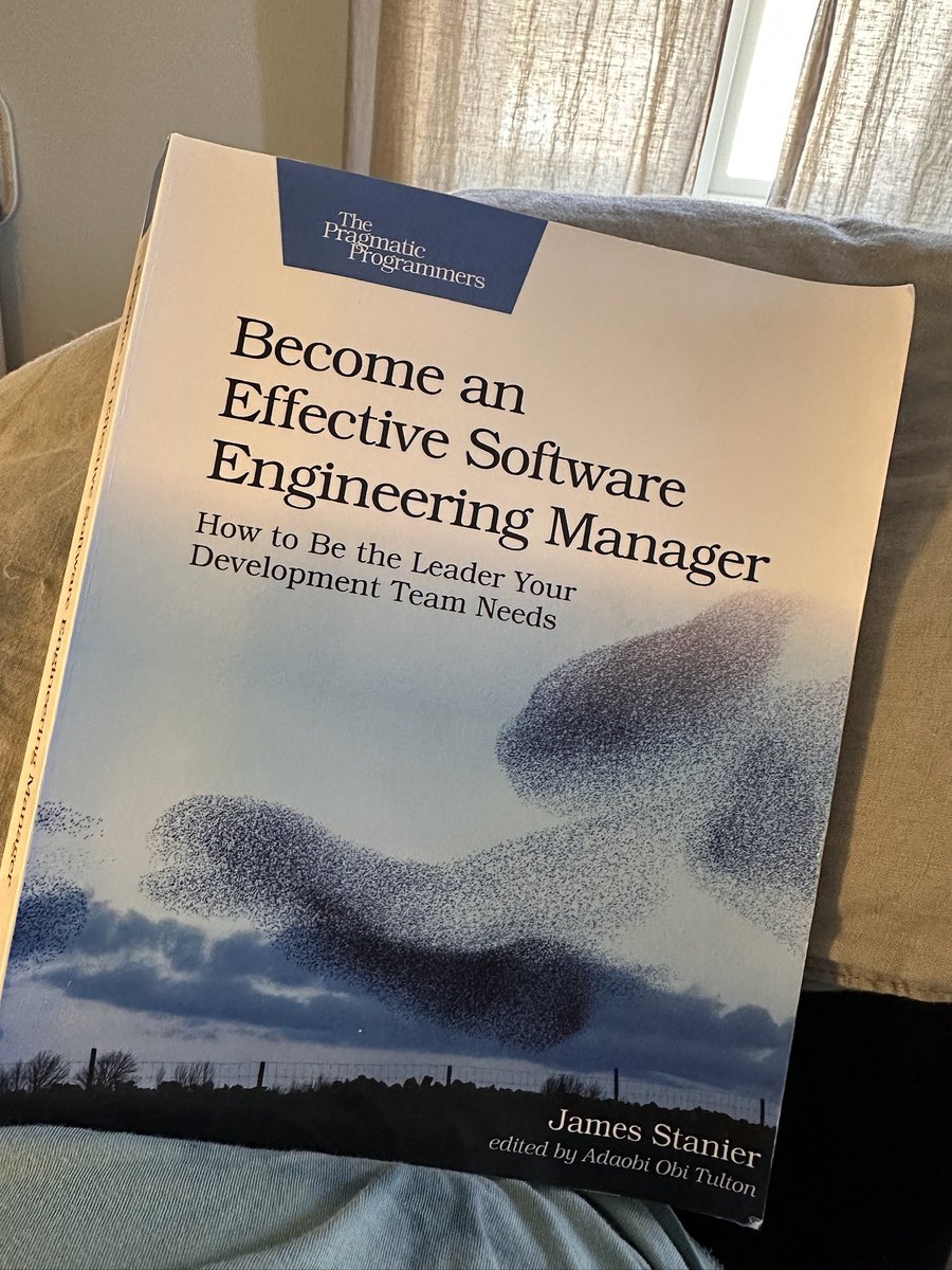 If you’re thinking about getting into engineering management, this is one of the best books I've read on the topic 🙏