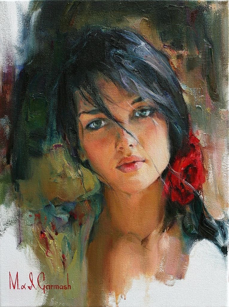 The Spanish girl… Painting by M. & I. Garmash.