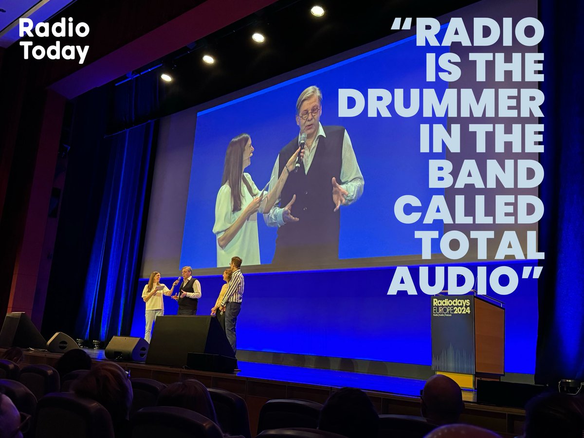 A great analogy from @MollerStefan who says in a band called “Total Audio”, radio is the drummer; podcasts are the saxophonist… and the keyboard player is AI, which like a box of chocolates you never know what you’re going to get! #RDE24