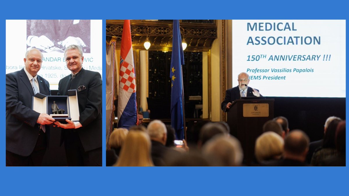 Thrilled to join the Croatian Medical Association's 150th anniversary celebration! Looking forward to further exchanges and future collaborations with our esteemed colleagues to strengthen the ties of medical community in 🇪🇺👩‍⚕️👨‍⚕️ ▶️uems.eu/news-and-event…