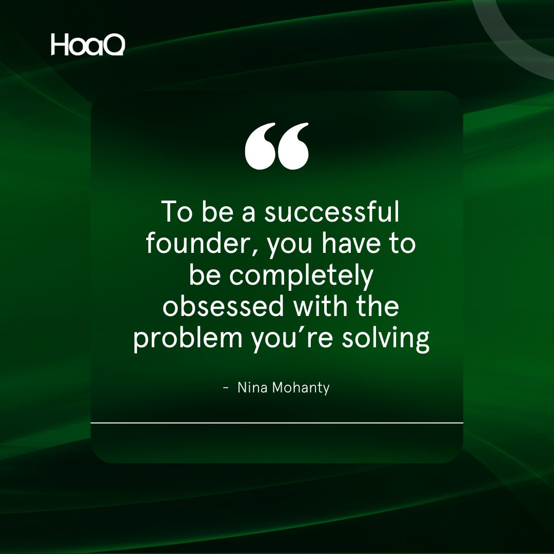 Starting the week with some motivation from @ninamohanty , from the latest episode of our Courage Podcast: to be a successful founder, you have to be completely obsessed with the problem you're solving. It's a reminder that entrepreneurship isn't just about having a great idea;