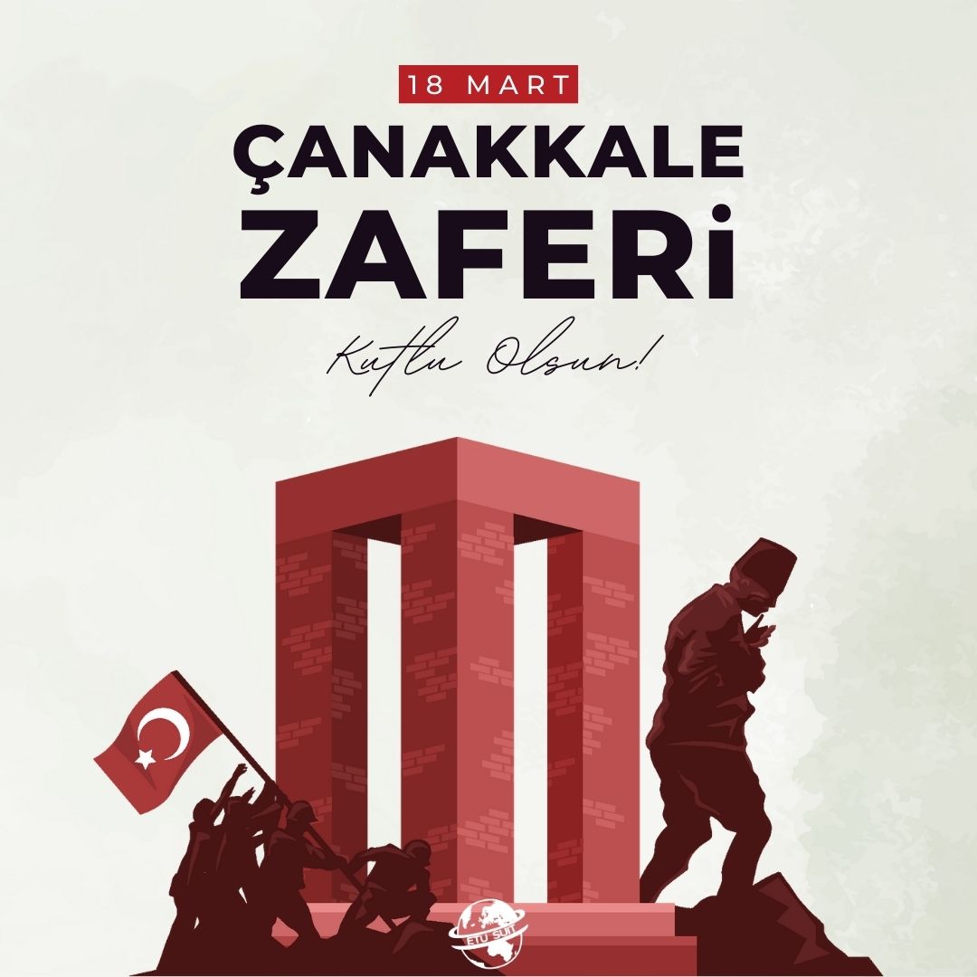 Çanakkale Zaferi, Türk askerinin ruh kudretini gösteren şayanı hayret ve tebrik bir misaldir. Büyük zaferin 109’uncu yıl dönümünde,  başta Ulu Önder Mustafa Kemal Atatürk ve silah arkadaşları olmak üzere, tüm şehitlerimizi derin minnet ve saygıyla anıyoruz.