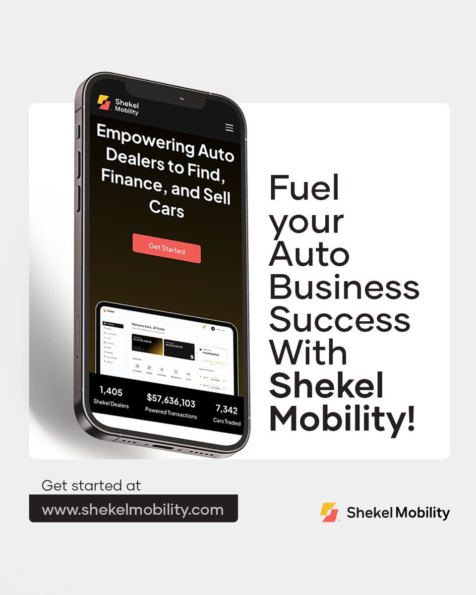 Sign up now and experience next-level convenience in automotive finance!

shekelmobility.com

#shekelmobility #autobusiness #Carloans