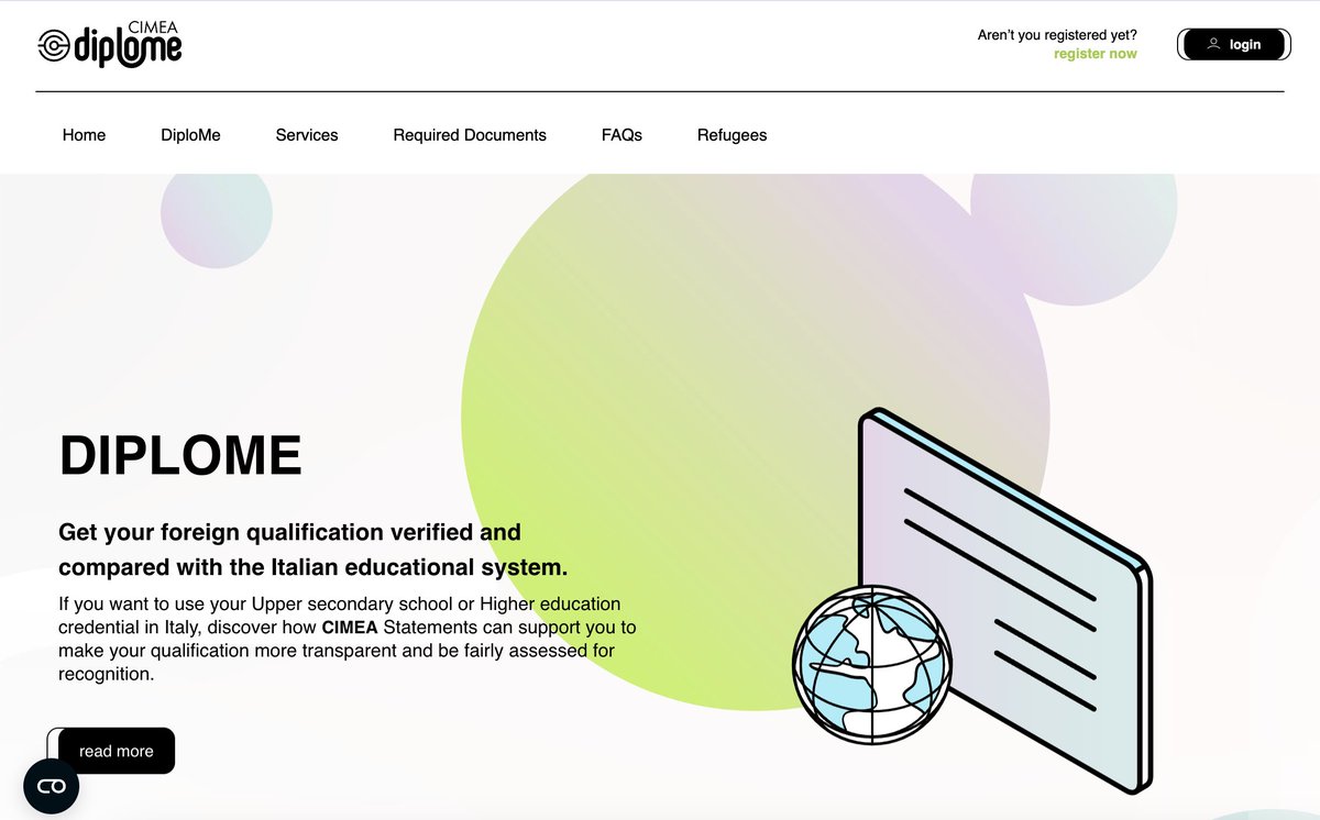 📢The new CIMEA-Diplome certification service is now available online. To access the new platform, please visit the website: cimea-diplome.it ℹ️For more info on CIMEA qualifications recognition services 👉 cimea.it/EN/pagina-atte….