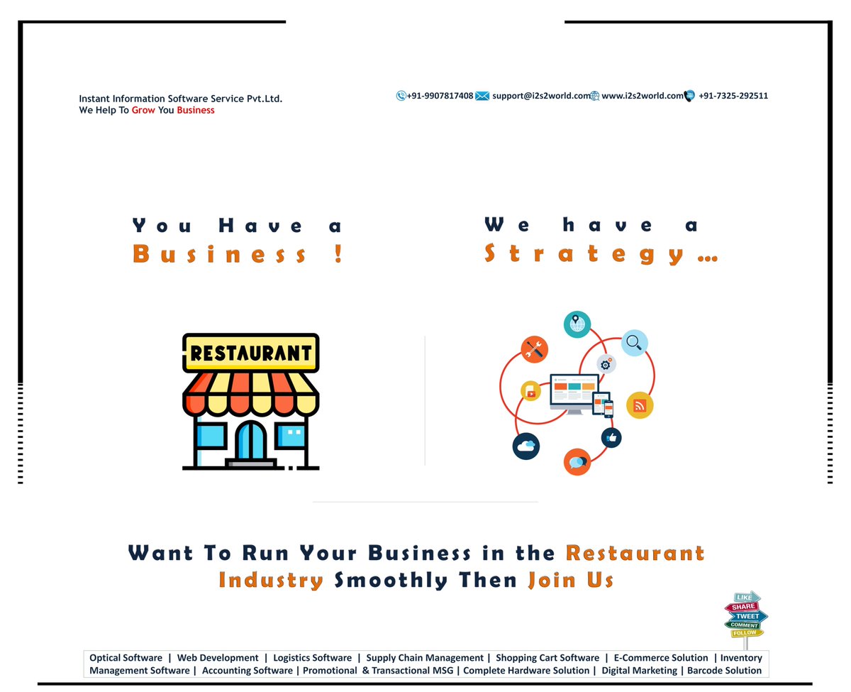 instant_pvt's tweet photo. Want To Run Your Business in the #Eye_Industry &amp; #Restaurant_Industry smoothly Then Join us...
#Optical_software
#Opticalsoftware
#i2s2
#Optocare
#9907817408
#AaharStore
#Web_Development
#App_Development
#ERP
#ITSolutionExperts
#webdesign

https://t.co/WqxTgnwn7c https://t.co/a2NAL2I1BK