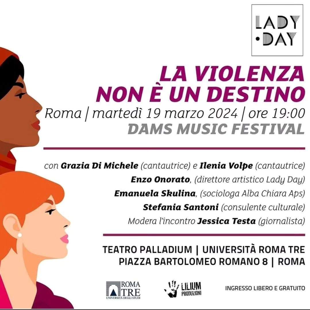 Domani al #teatropalladium alle ore 19:00
@Scienze_RomaTre #liliumproduzioni #ladyday #damsmusicfestival