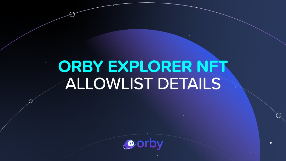 The allowlist for the ORBY EXPLORER NFT is now available on our Discord server! And here are the mint details too👇 #CROFAM