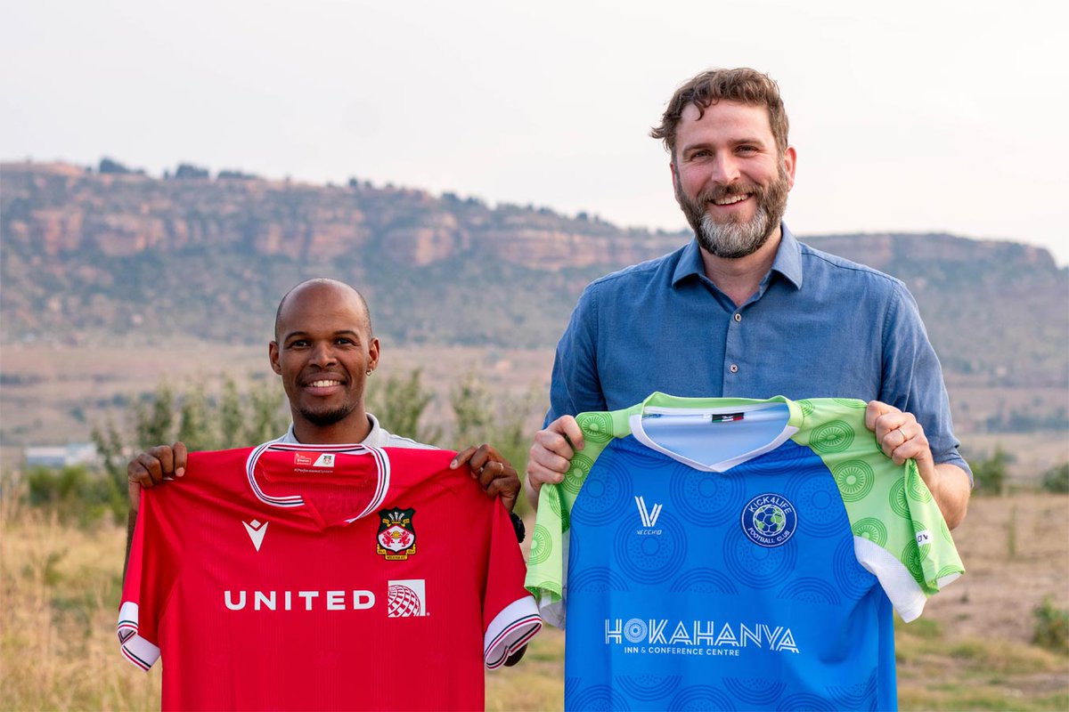 Two football clubs, nearly 10,000 km apart, have formed a new 'twinning partnership' to reach over 3,000 young people within the next three years. Read about @kick4life & @Wrexham_AFC's new Lesotho to Wales collaboration: bit.ly/4adV2XW