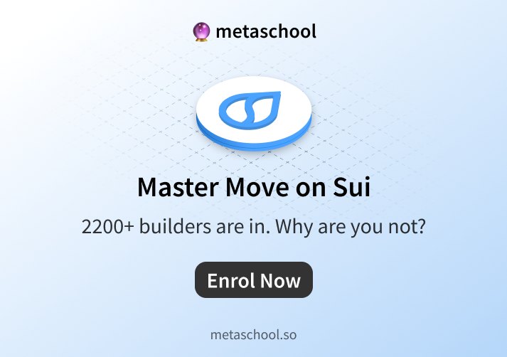 askOkara's tweet photo. Developers, a modern world needs a modern blockchain 📱

Metaschool partnered with @SuiNetwork some time back to roll out five practical courses curated for both beginner and advanced learners🥳

1. Learn Everything About Sui, its Concept and Protocols
2. Build on Move on Sui and Explore its Applications
3. Create a Fungible Token with Sui Move
4. Developing a Token Swap Dapp
5. Build an On-Chain Loyalty Program

The last two courses will be launching soon. Build a strong foundation now by finishing the first 3 in our Sui learning track.💪

Enrol now if you haven’t already 👉 https://t.co/CsDJONje5w

Do like and share this post.
WAGMI 🔮