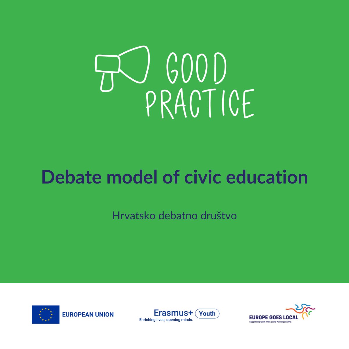 Another week, another fantastic #goodpractice from the many in our database! This week we would like to present to you the Debate model of civic education by Hrvatsko debatno društvo! Read all about it on our website: europegoeslocal.eu/good-practice-… #Participation #decisionmaking
