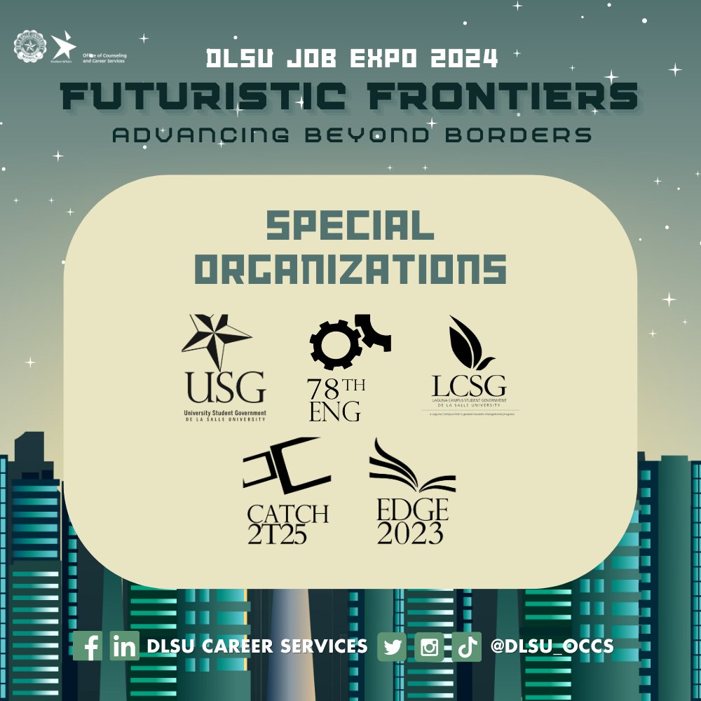 Dlsu_Occs's tweet photo. We would like to thank our partners, CSO and Special Organizations, for partnering up with us this DLSU Job Expo 2024 First Edition. 💖

Together, we pioneer into futuristic frontiers, advancing beyond borders! ⛰️🌈 https://t.co/oHUDnurzHG