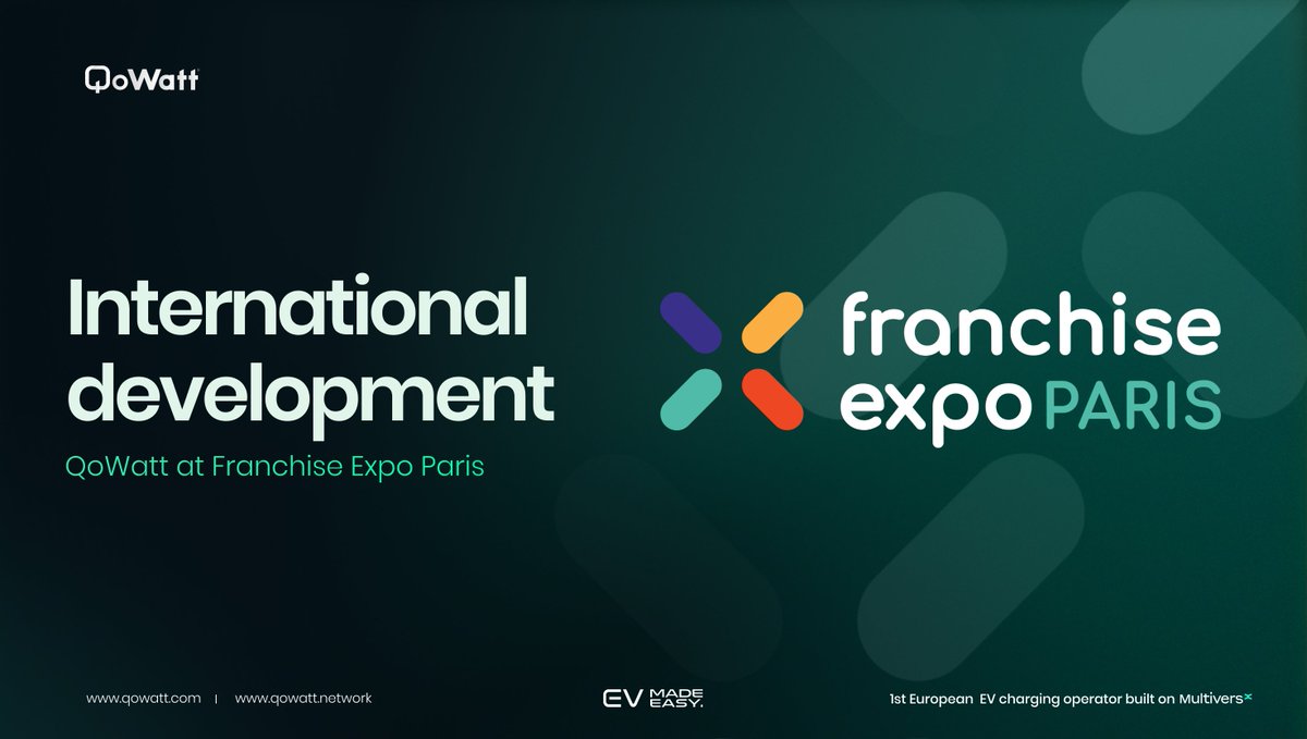 [IRL] QoWatt Attends Franchise Expo Paris for International Development @QoWattEcosystem is participating in @Franchise_Expo Paris, a significant event in the context of its international expansion. This attendance aligns with the company's efforts to develop the QoWatt brand…