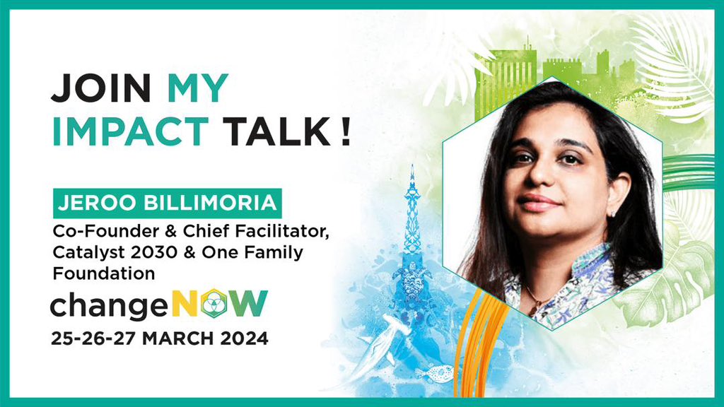 Our Co-Founder Jeroo Billimoria will be speaking at #ChangeNOW2024, the largest event of solutions for the planet! Join my impact talk and step into a sustainable world with me and 35,000 other changemakers at the Grand Palais Éphémère in Paris from March 25th-27th. Don’t miss