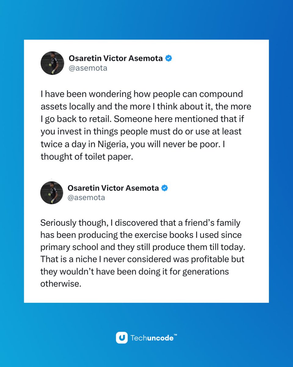 techuncode's tweet image. “Assets are everything”
@asemota speaks on losing wealth and growing it back through assets management.
#Techuncode #tech #fintech