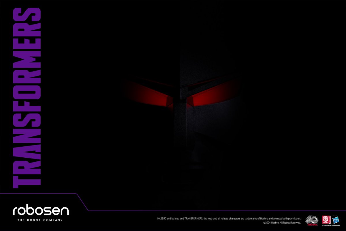 Lurking in the shadows, Robosen’s Megatron guards the darkness with a sinister stare. With an unmistakable silhouette of piercing red eyes – Megatron is locked in on the battle that waits ahead. Surrender is the only option the Autobots face – witness the reveal very, very soon